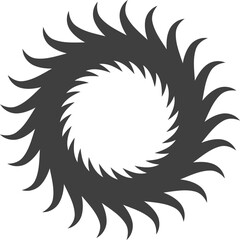 Fototapeta na wymiar Spiral and swirl motion twisting circles design element set.