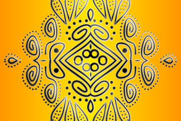 Beautiful aesthetic batik ethnic dayak line art pattern for traditional indonesian culture background 