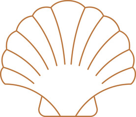 Linear Retro Seashell Icon