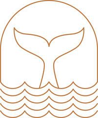 Linear Whale Tail Logo