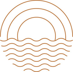 Linear Sea Waves Logo