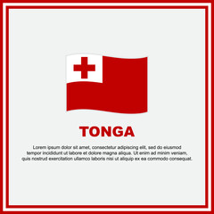Tonga Flag Background Design Template. Tonga Independence Day Banner Social Media Post. Tonga Banner