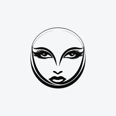 Eye icon set. Eyesight symbol. Retina scan eye icons. Simple eyes collection. Eye silhouette - stock vecto