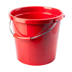 Red bucket isolated on transparent background