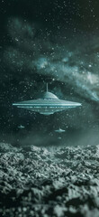 Mysterious Alien Terrain: Hovering Landscape, Amazing and simple wallpaper, for mobile