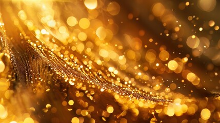 Gold shimmering in the light, rich and full of promises, crowning the moment with opulence - obrazy, fototapety, plakaty
