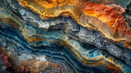 Gallery of natural wonders, showcasing unique mineralogy structures, a celebration of earth's treasures - obrazy, fototapety, plakaty