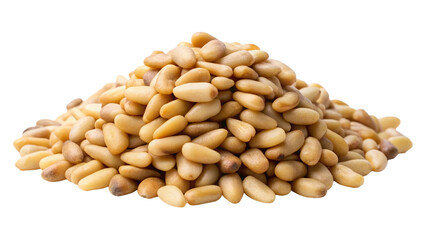 Fototapeta premium Pine nuts isolated on transparent background