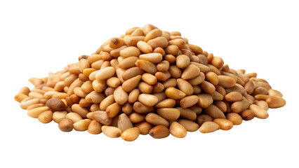 Fototapeta premium Pine nuts isolated on transparent background