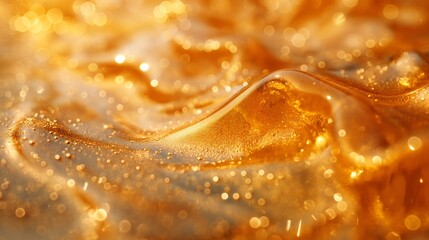 melted liquid gold surface