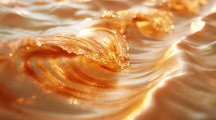 melted liquid gold surface