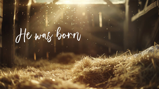 Jesus was born in a straw stable