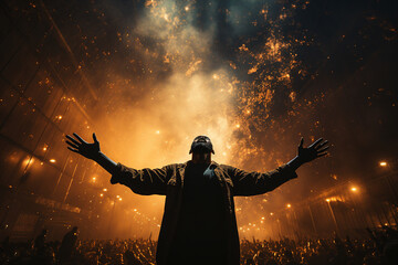 Generative AI image of person praying to the Lord religion christianity concept