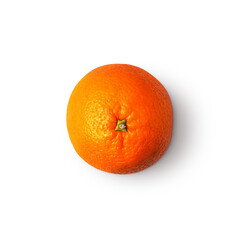 orange fruit with shadow isolated on transparent background
