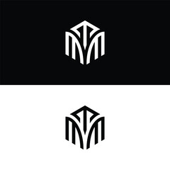 Initial letter TMM hexagon logo design, flourish, develop, natural, luxury, simple, finance logo, real estate.