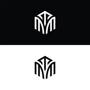 Initial letter TMM hexagon logo design, flourish, develop, natural, luxury, simple, finance logo, real estate.