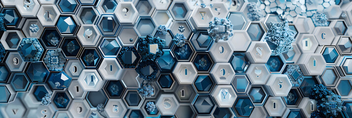 Conceptual Visualization of Structured Hexagonal MX Zones in Contrasting Hues