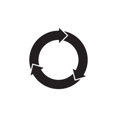 curve arrow icon move sign recycling 