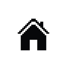 Home icon vector pixel House 8 bit icon
