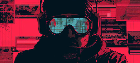 Grunge noise Creative Mixed media collage retro poster with 80s cyberpunk aesthetic. Beautiful vintage backdrop, grunge graphic design style.