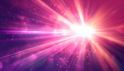 A bright pink light is shining through a purple background by AI generated image