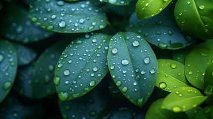 Beautiful fresh green leaf background image.