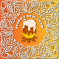 awrudu vector, happy new year