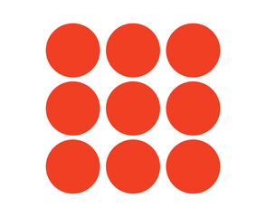 Circle Shape Collection Orange Element Symbol Vector Graphic Design Illustration
