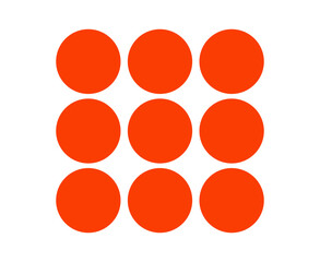 Circle Shape Collection Orange Element Symbol Vector Graphic Design Illustration