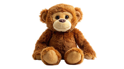 Fototapeta premium Monkey teddy bear isolated on transparent background
