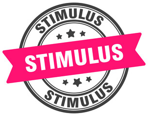 stimulus stamp. stimulus label on transparent background. round sign