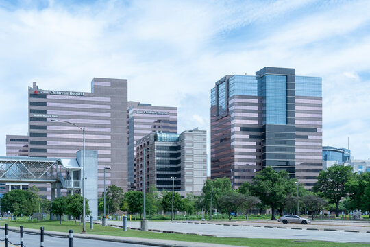Houston, Texas, USA - April 6, 2024: Texas Children's hospital buildings at Texas Medical Center in Houston, Texas, USA.