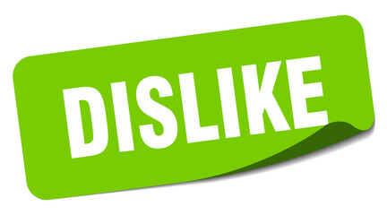 dislike sticker. dislike label