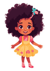 Vector cartoon girl character