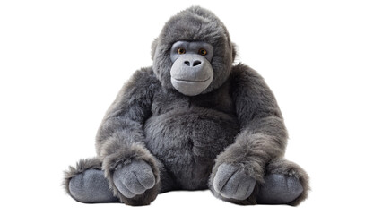 Gorilla teddy bear isolated on transparent background