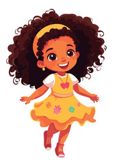 Vector cartoon girl character