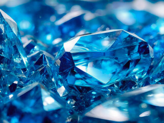 background of blue crystals