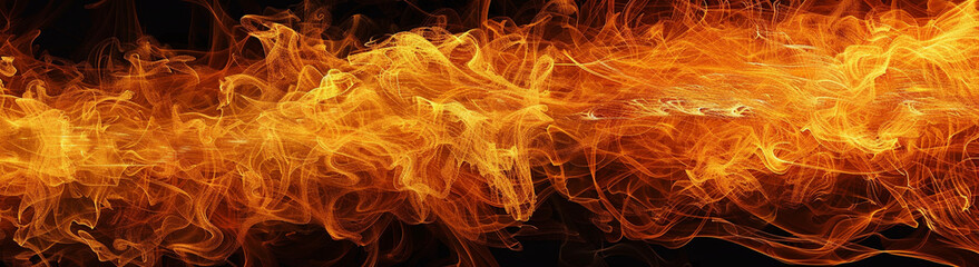 Intense Flames Texture on a Dark Background