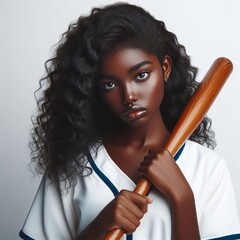 girl with baseball bat