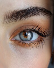 Obraz premium beautiful long lifted and filled lashes 