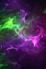 Abstract neon digital energy, lime  purple, vibrant force
