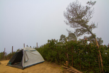 tent in the mountain