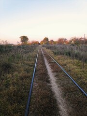 railway, train, railroad, landscape, parallel