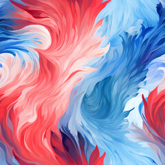 Flowing Abstract Brushstrokes, Vivid Red and Blue, Modern Artistic Texture