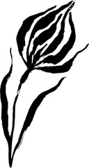 Grunge Dry Brush Ink Wild Flower - 780740161