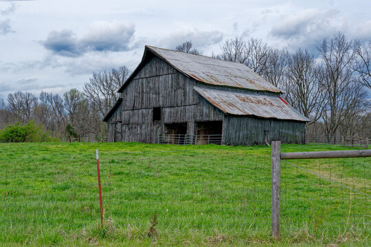 Old rustic grey barn