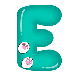 E font Cat paw