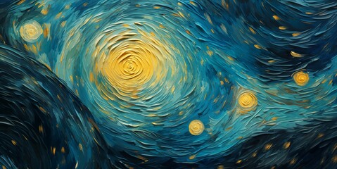 abstract sky background in the style of Van Gogh Starry Night