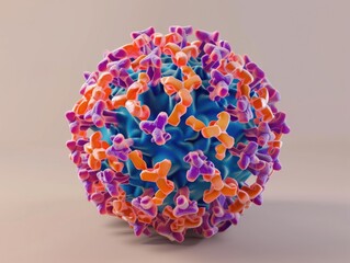 A 3D model of the Zika virus