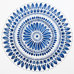 Pattern of small blue lines in the shape of concentric circles 